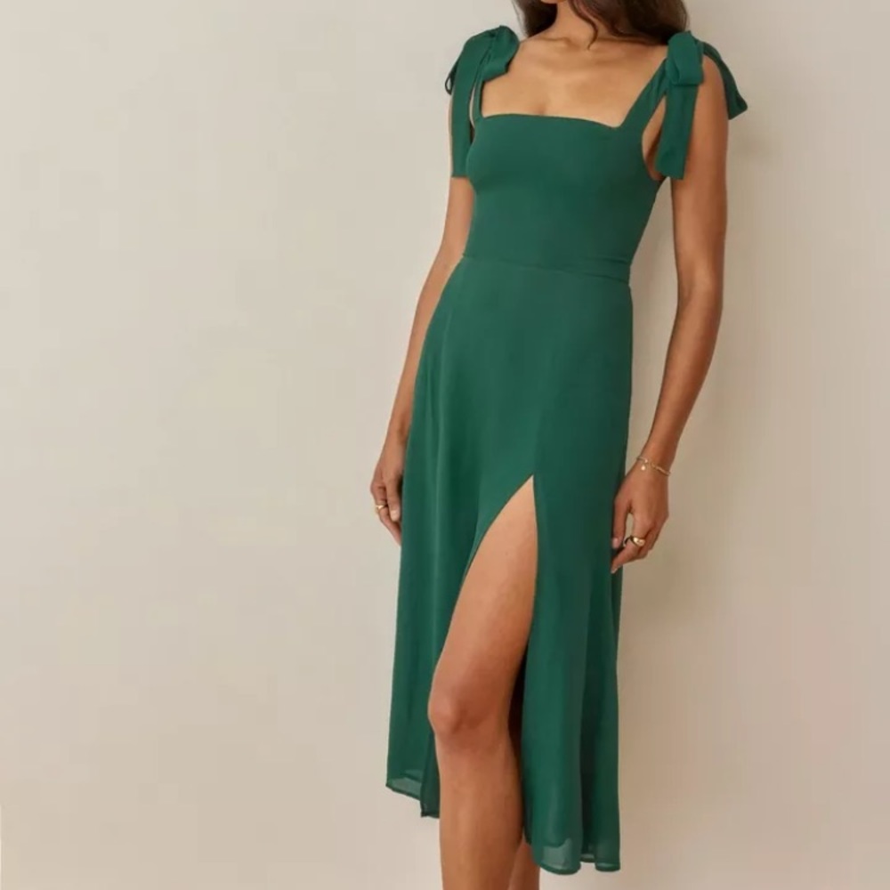 NWOT Reformation Twilight Dress Emerald Size 0